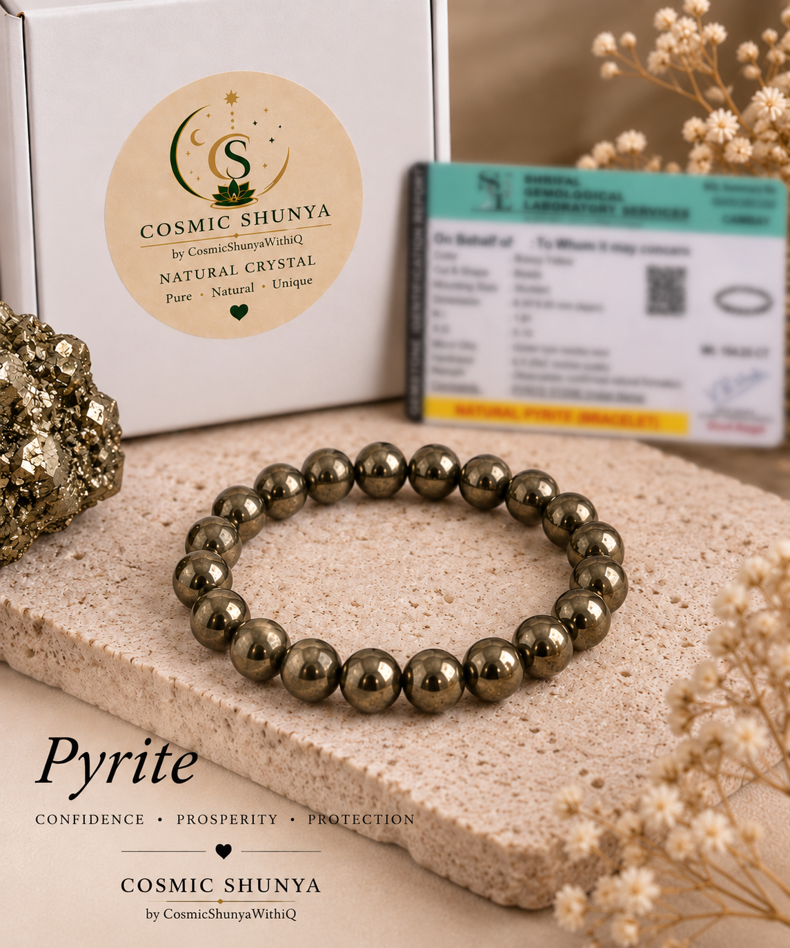 Pyrite crystals