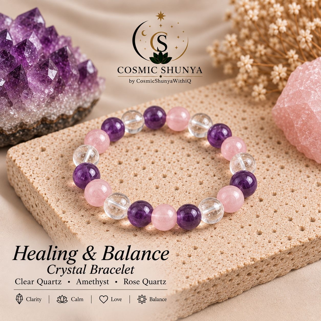 Healing & Balance Crystal Bracelet - Image 3